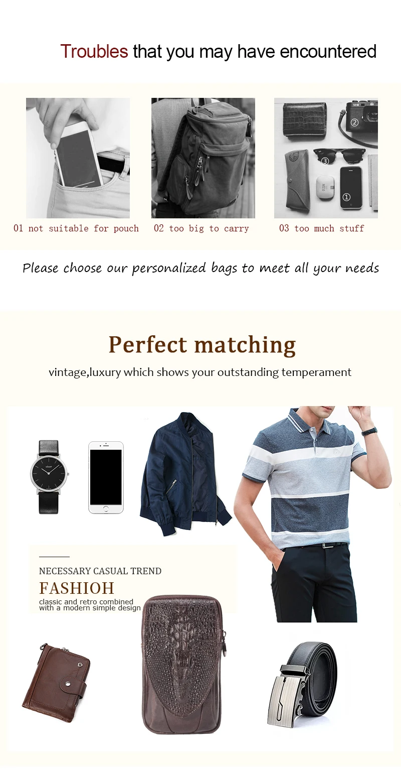 Genuine Leather Men's Waist Fanny Pack Mobile Phone Pouch Soft Cowhide Cross Body Zipper Money Purses Hip Bum Belt Bags For Men