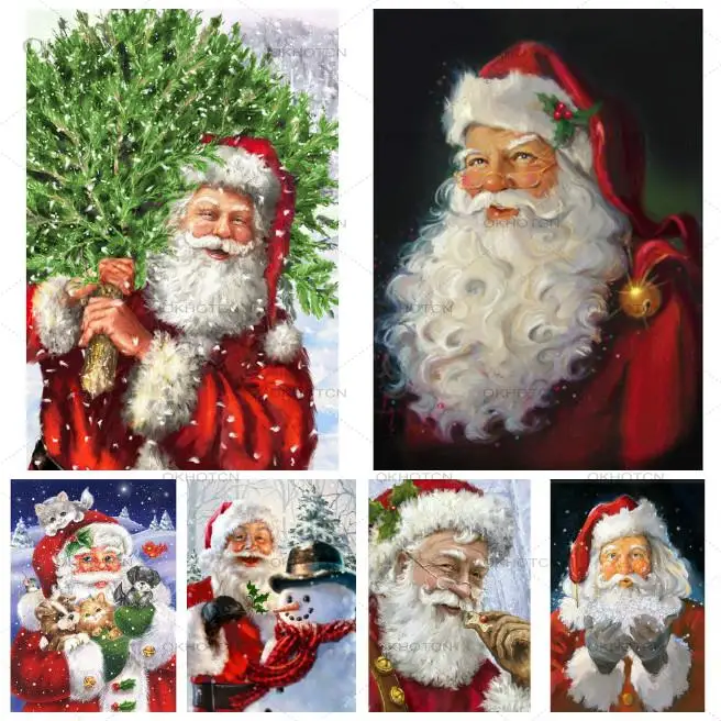 

Full Square/round Drill 5D Diy Diamond Painting "santa Claus" 3D Diamond Embroidery Cross Stitch Home Decor Gift