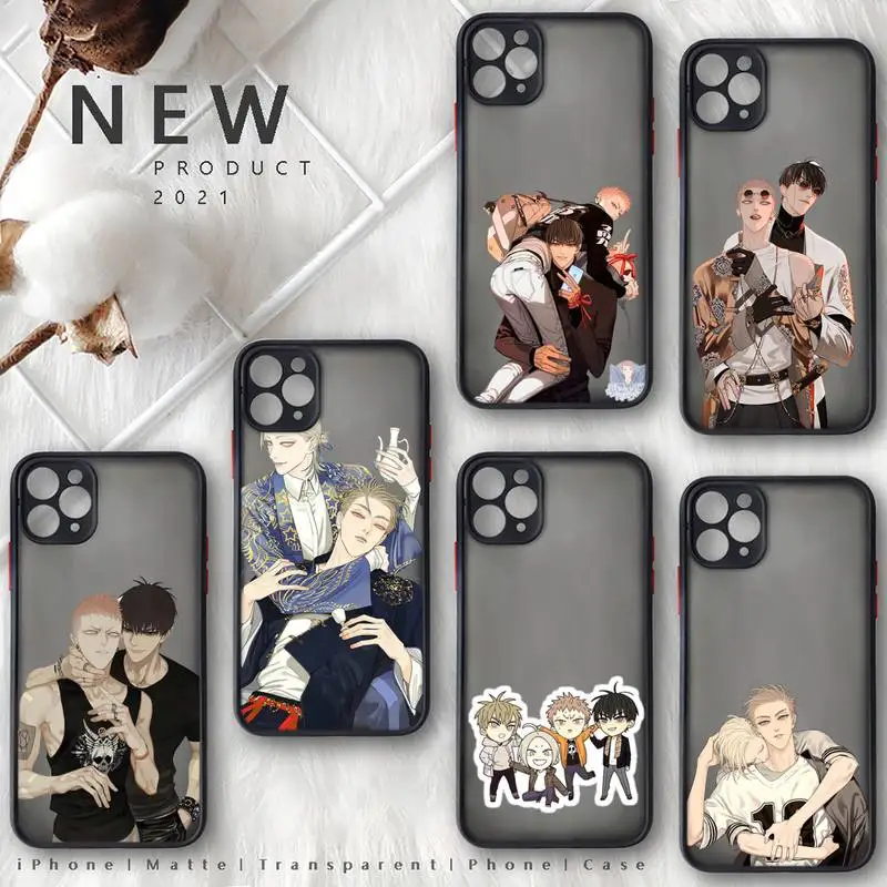 

19 DAYS anime Phone Case black matte transparent For iPhone 7 8 x xs xr 11 12 13 pro plus mini max Clear Funda