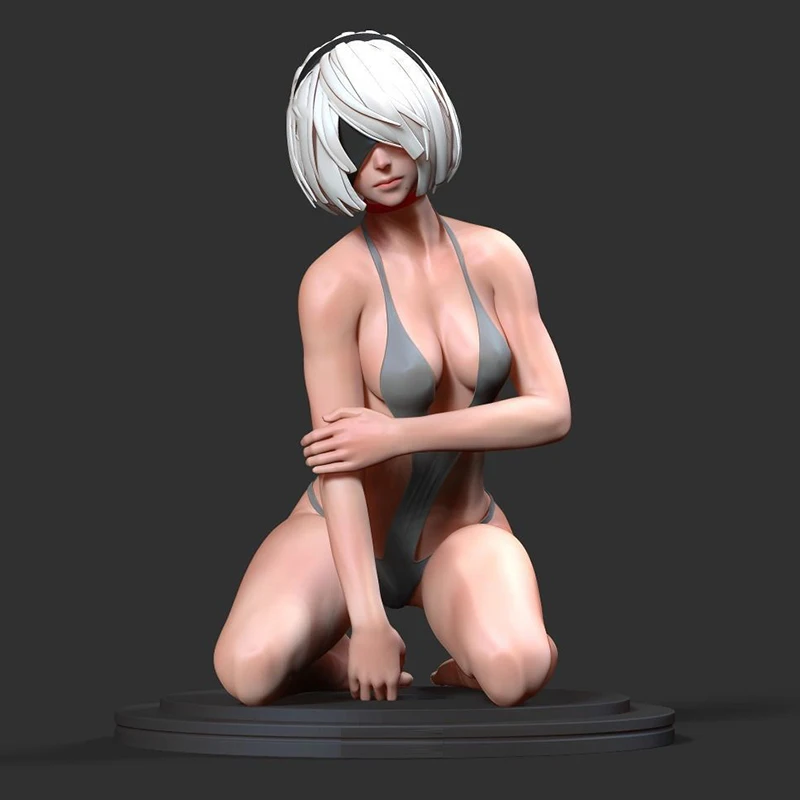 

60mm Resin Model Kits Sexy Fight Girl Figure Sculpture Unpainted No Color RW-294