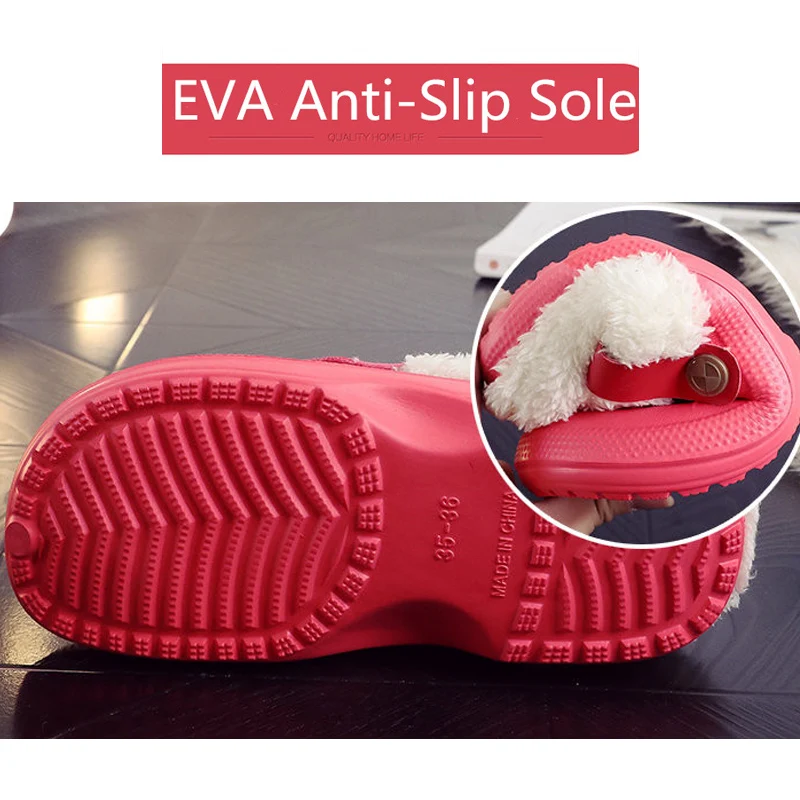 Women's Home Winter Clogs Indoor Fur Warm Slippers Sandals For Women New Fashion Footwear Flip Flops Unisex Mule Slides | Обувь
