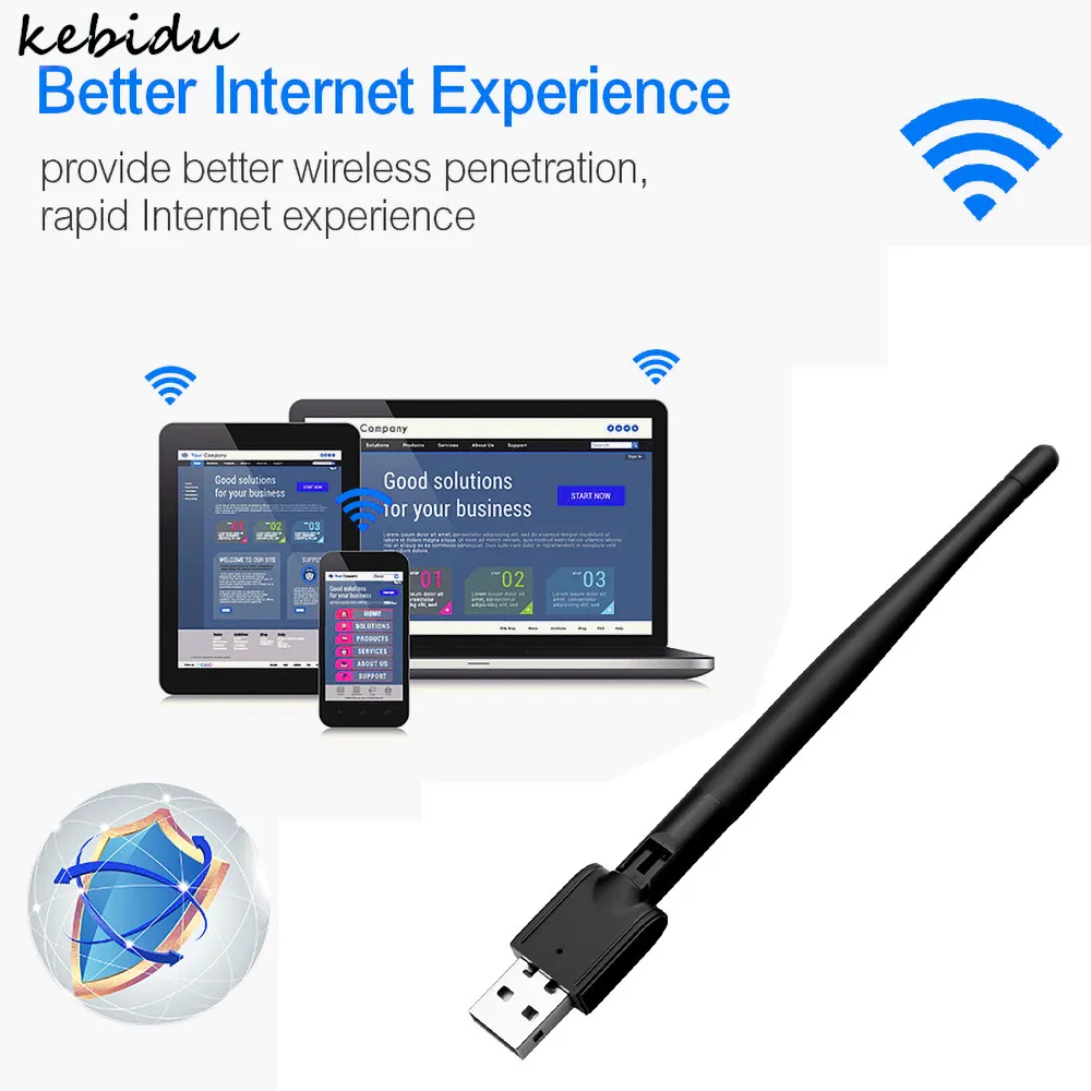 

Dropship USB Adapter Mini Wifi Dongle Wireless WiFi Network Card 150M USB 2.0 802.11 B/g/n LAN Antenna Adapter For Laptop PC