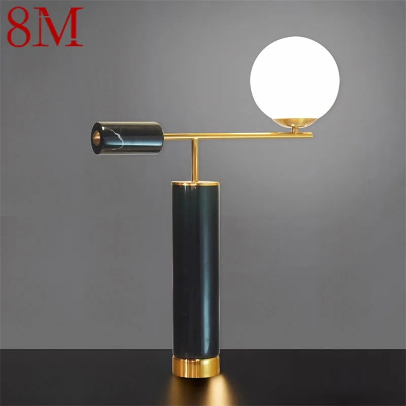 

8M Modern Bedroom Table Light Creative Design G4 Marble Desk Lamp Home LED Decorative For Foyer Living Room Bedroom Hotel