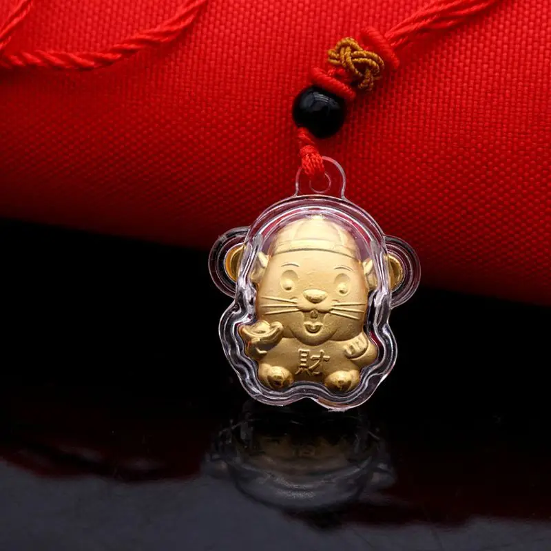 Cute Golden Mouse 2020 New Year Chinese Zodiac Pendant Necklaces Lucky Jewelry | Украшения и аксессуары