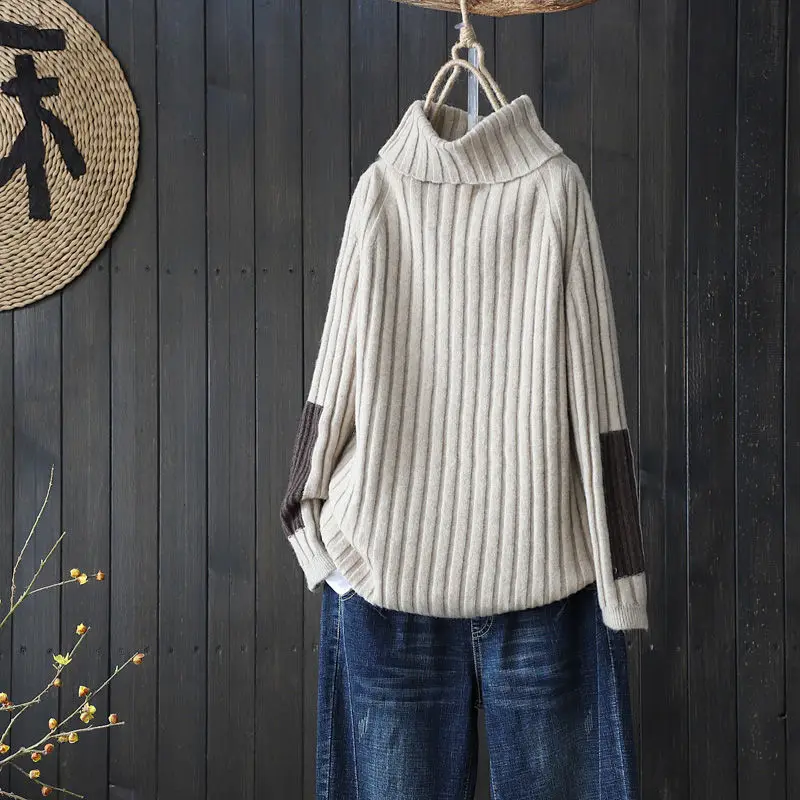 

Pullover Sweater Women Casual Slim Turltneck 2021 Bottoming Sweaters Solid Color Winter Basic Tops Wild Long Sleeve Pullover Top