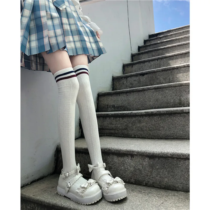 Fashion Letter grey color Long Cotton Luxury Stocking no box Over Knee Stocking Women Spring Knee High Knitted Stockings kuwa1se