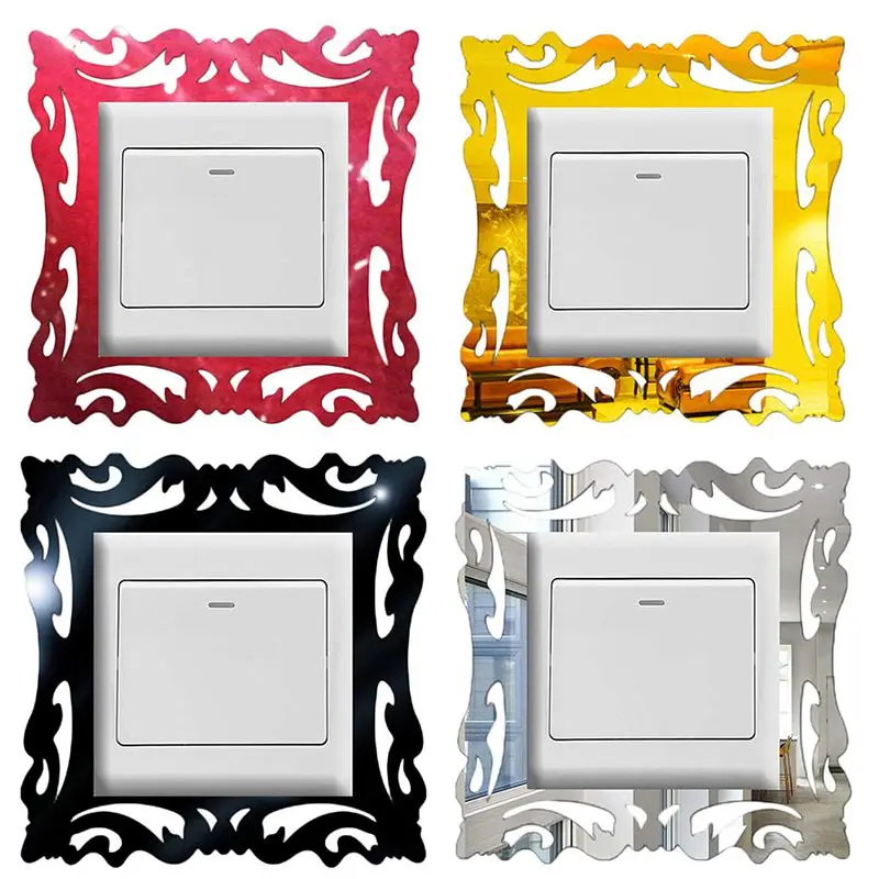 

Acrylic Mirror Switch Sticker Home Decor Wall Stickers decor living room Photo Frame For Shop Home Wall Decoration
