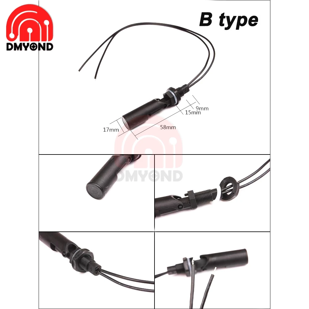 6 Тип Датчик уровня воды и жидкости горизонтальный Поплавковый выключатель для