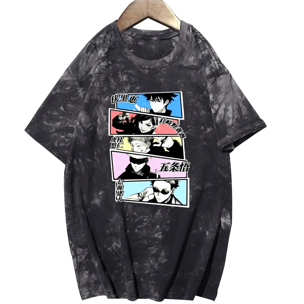 

Повседневные футболки Аниме Топ мультфильм джутсу кайсен Yuji Itadori Sukuna принт свободный унисекс
