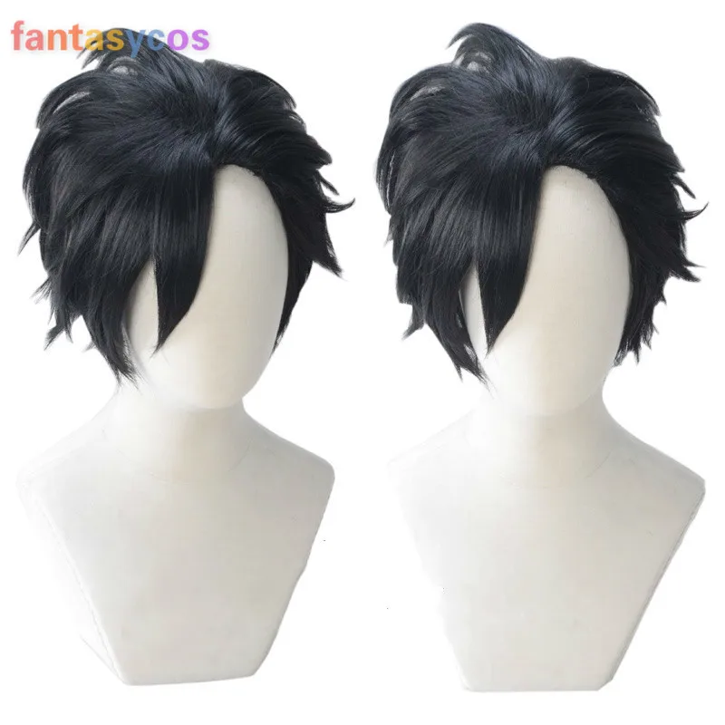 Haikyuu! Kuroo Tetsurou Косплэй короткие черные термостойкие синтетические волосы +