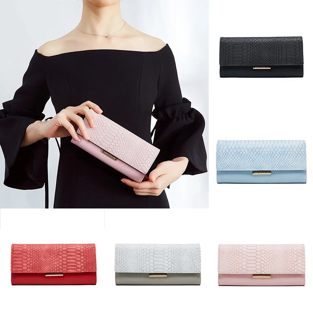 Женский кожаный кошелек Aelicy Длинный дизайнерский с магнитной застежкой и