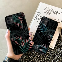 Hot Art Banana Leaf Phone Case For iPhone Pro Max Max Plus 2020 Luxury Soft Silicone Back Cover