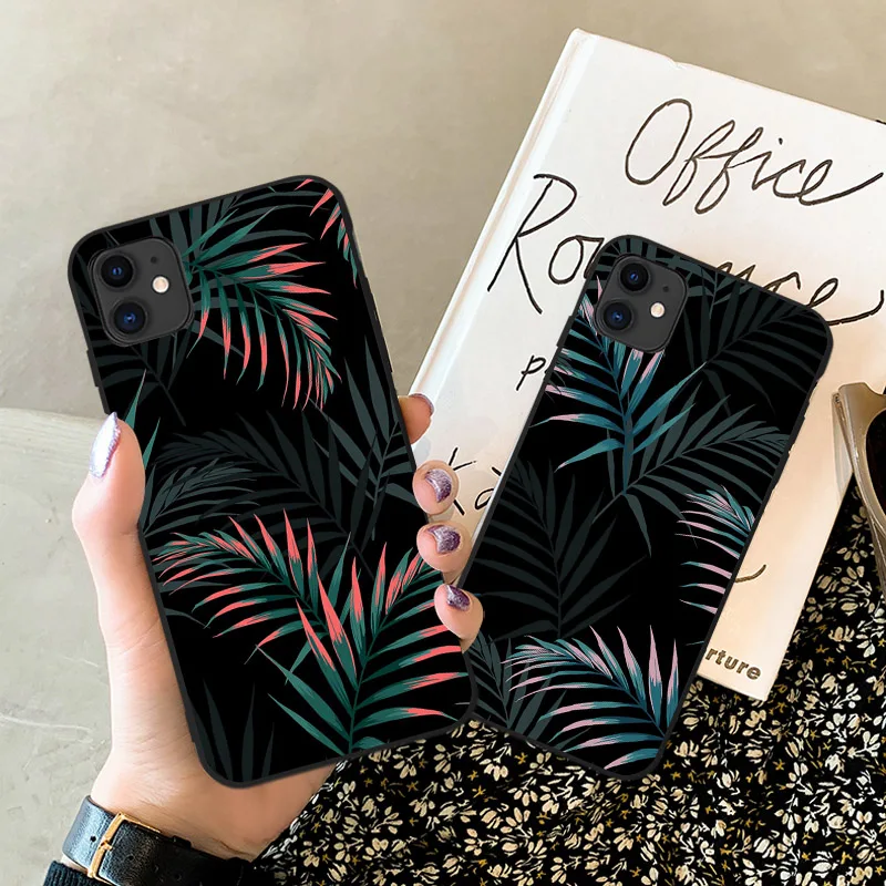 Горячая арт банановых листьев Чехол для мобильного телефона iPhone 12 11 Pro Max XR XS 6S 7 8