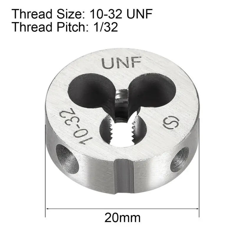 

10-32 UNF Right Hand Round Threading Die HSS Metalworking Tool(High Speed Steel)