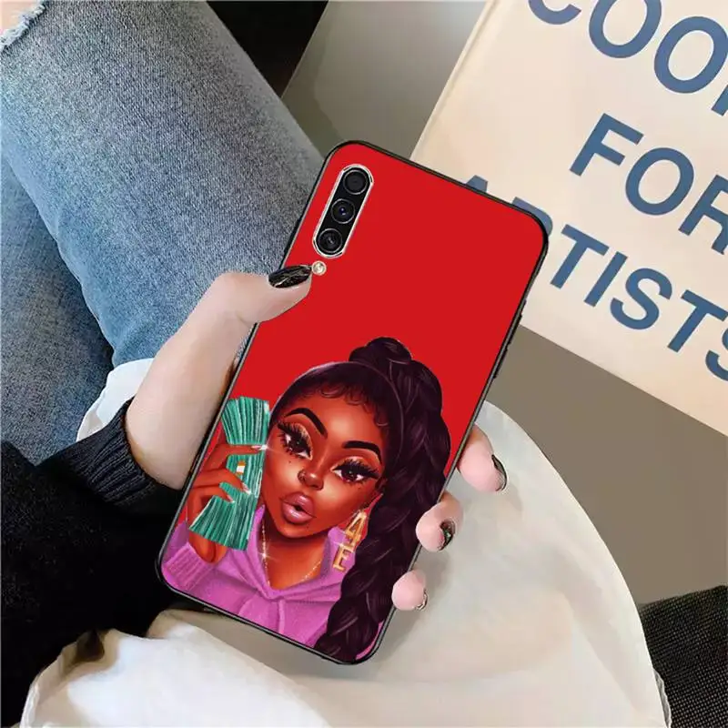 

Kash Afro Black Girl Fundas Phone Case For Samsung galaxy S 9 10 20 A 10 21 30 31 40 50 51 71 s note 20 j 4 2018 plus