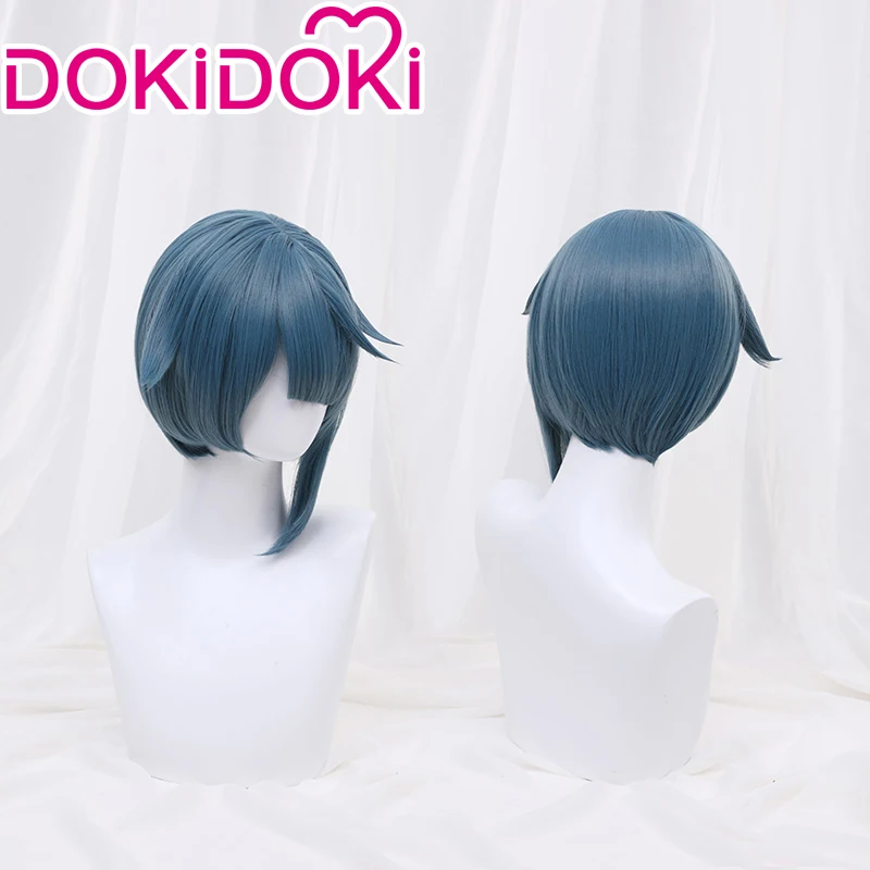 Парик Xingqiu из игры Genshin Impact Косплей докидоки Хэллоуин косплей парик Xing Qiu волосы -