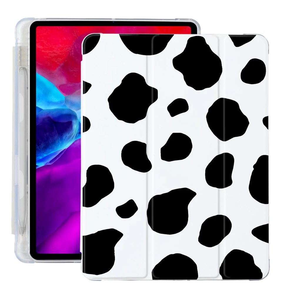

For ipad Case Animal cow texture For iPad 10.9 inch Air 4 2020 5th 6th 10.2 8th Generation 12.9 inch Pro 2018 Mini 4 5 Cover