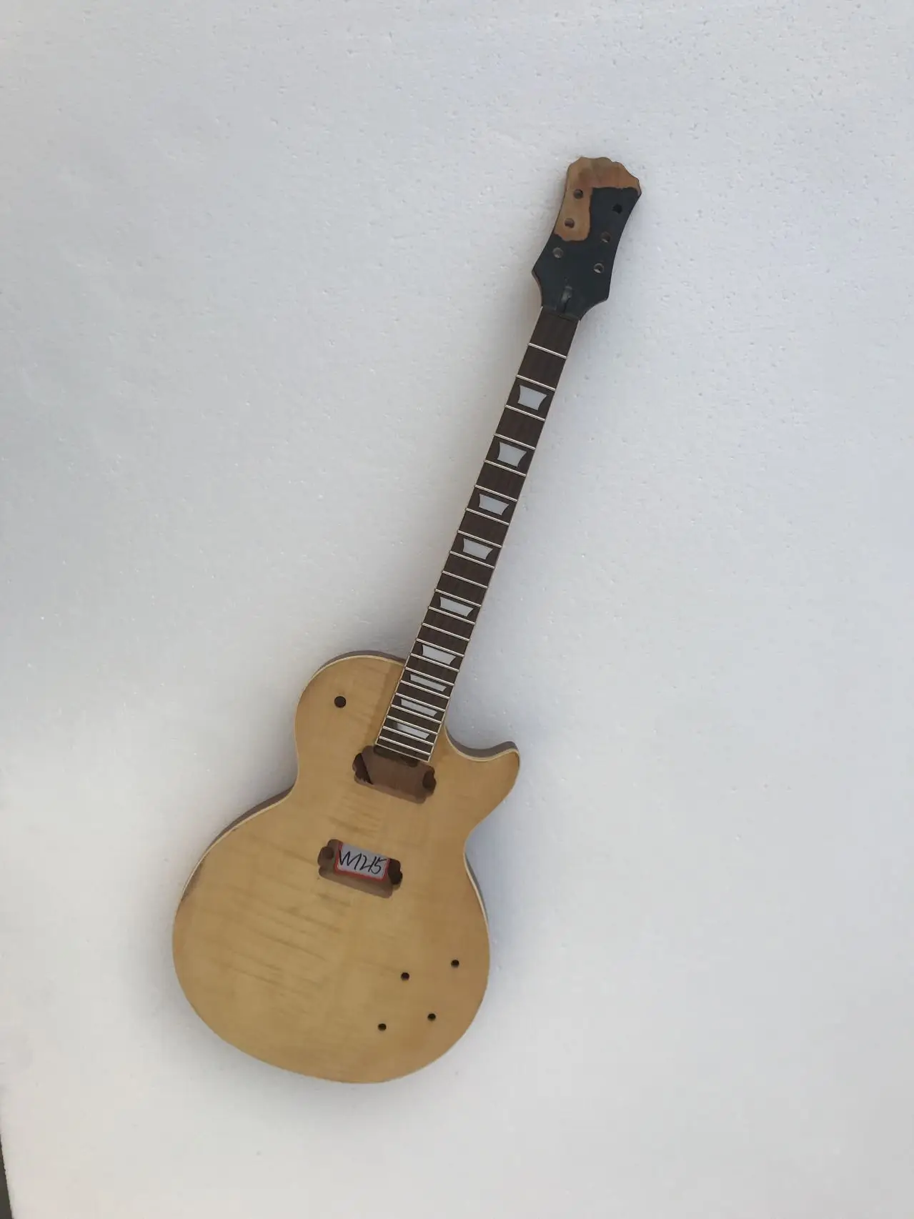 

Professional DIY (Not New) Electric Guitar Tiger/Flame Maple Top without Hardwares in Stock Free Shipping W1215