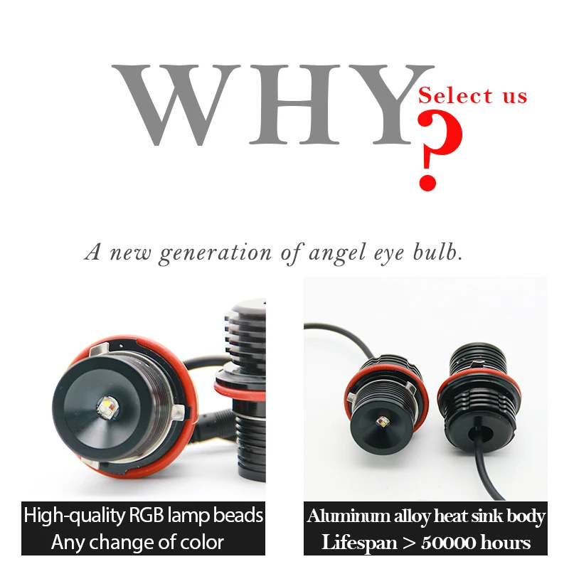 Для BMW 5 серии E39 с лицевой подсветкой 525i 530i 540i 2001-2003 E87 E65 E83 E60 63 RGB светодиодная фара