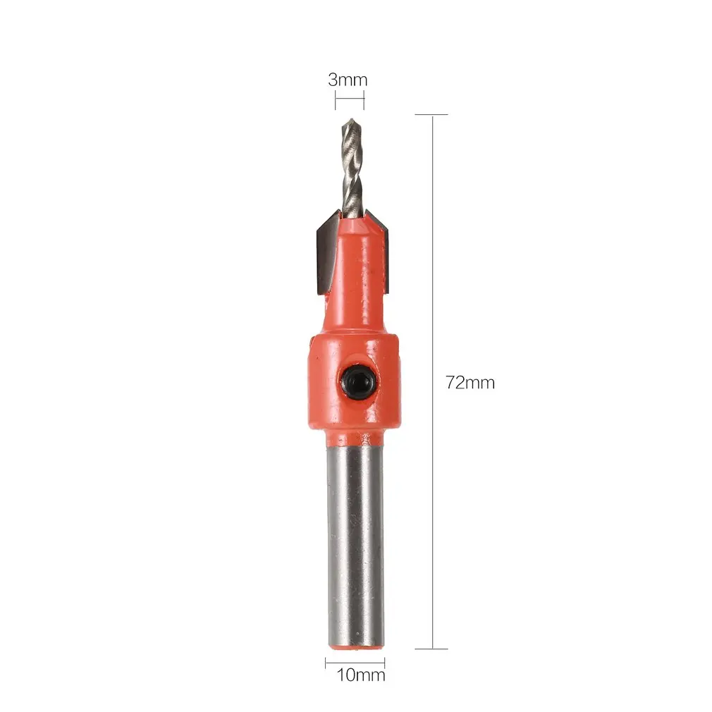 

Alloy Drill Bits 3mm*10mm Pilot Hole Saw Countersink Woodworking Chamfering Drilling Holes Accessories Wood Power Rotary Tool