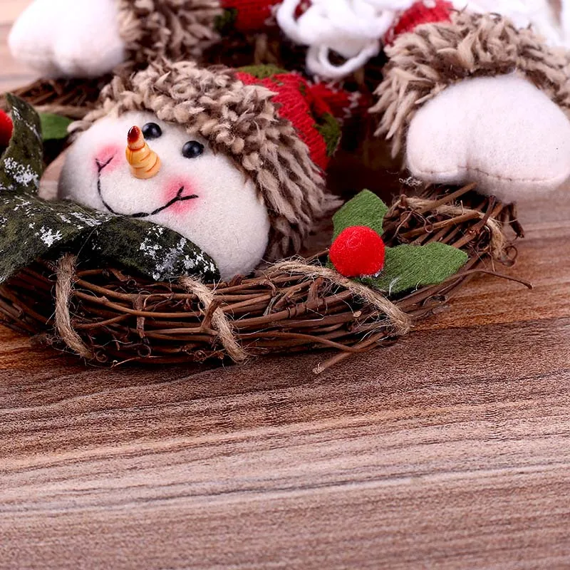 Рождественские украшения DIY рождественские куклы молоток ротанговый венок
