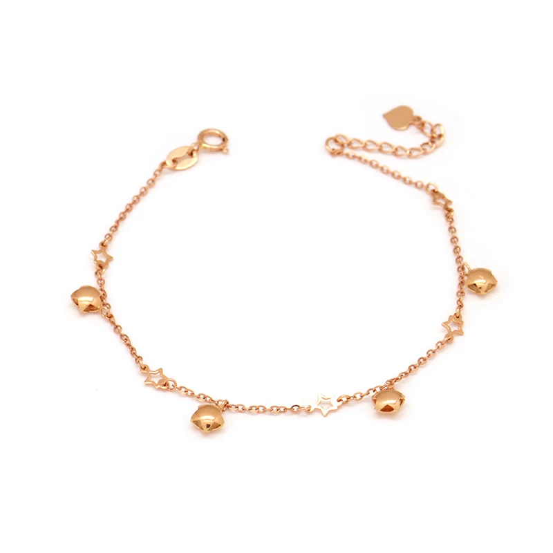 

18K rose gold hanging five-pointed star bracelet female models
