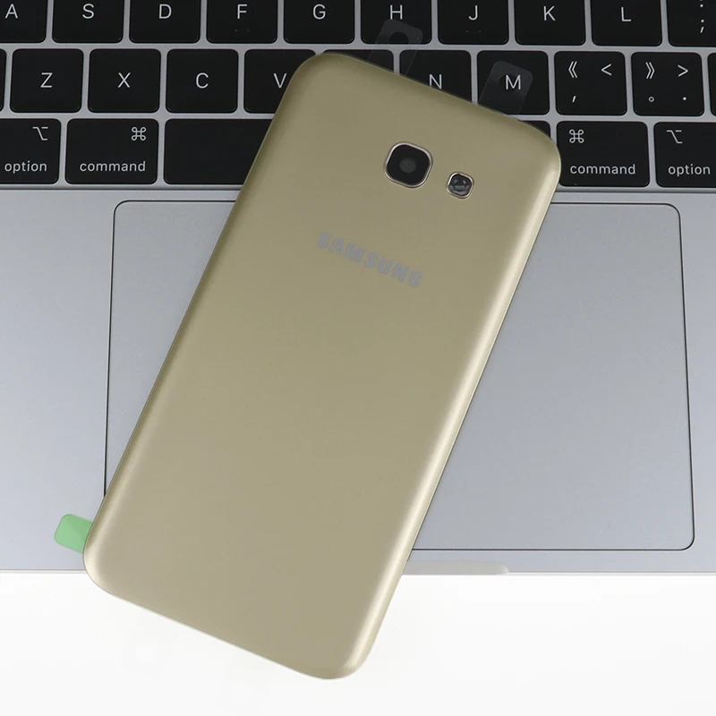 100% оригинальная задняя крышка корпуса Samsung Galaxy A5 2017 A520 стеклянная батарейного