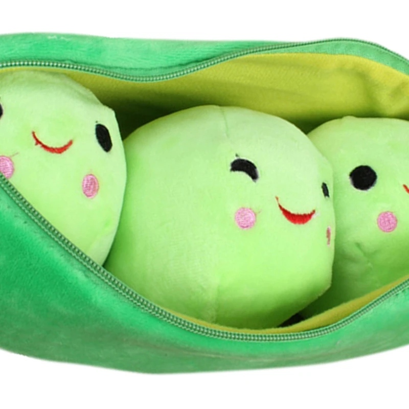 Детские плюшевые игрушки с зеленым горошком для детей 3 милые мячи улыбкой и