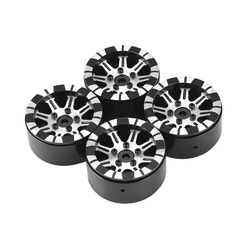 

4pcs AX-621 RC Car Tires 1.9inch Metal Wheel Hub Rim Set for 1/10 RC Car HSP HPI Traxxas TRX-4 SCX10 RC4 D90 RC Crawler Truck