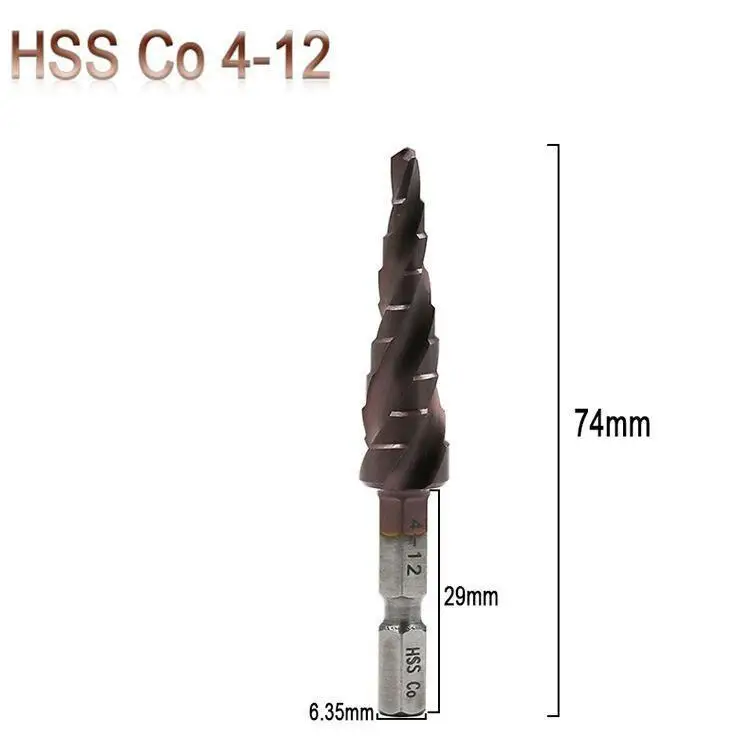 Набор конусных Сверл из быстрорежущей стали Метрическая спиральная флейта резец