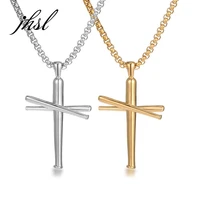 jhsl men jesus cross pendant necklace christian silver color stainless steel fashion jewelry gift wholesale new arrivla 2021
