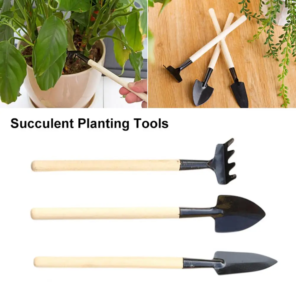 3 шт./компл. садовые аксессуары мини лопатка борона цветочный горшок лопаты для