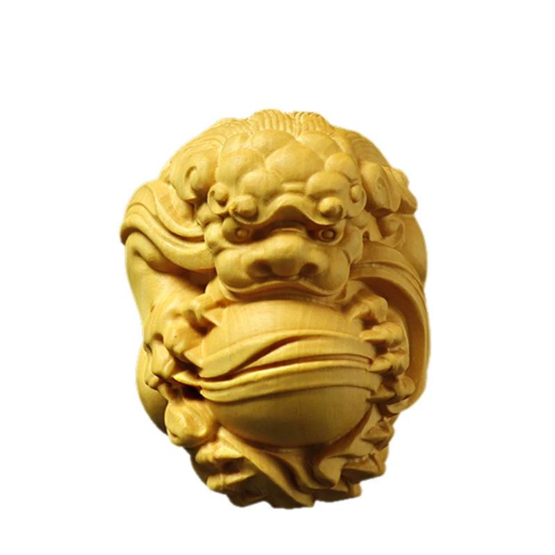 4 7 см Статуя Льва Pixiu деревянная статуя настоящая резьба по дереву китайская