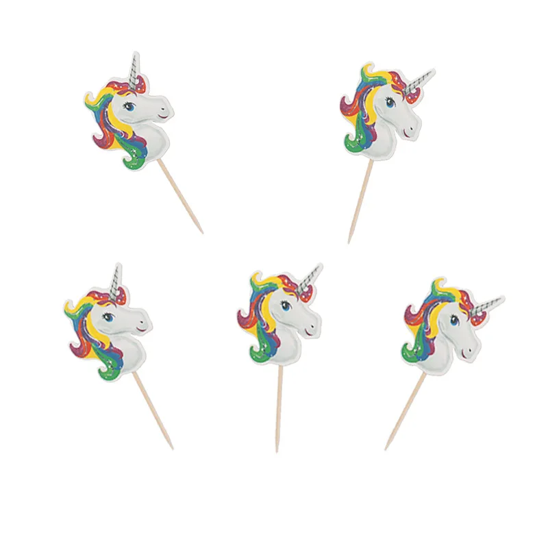 24 шт. в форме единорога фламинго торта кекса украшения для дня рождения | Дом и сад