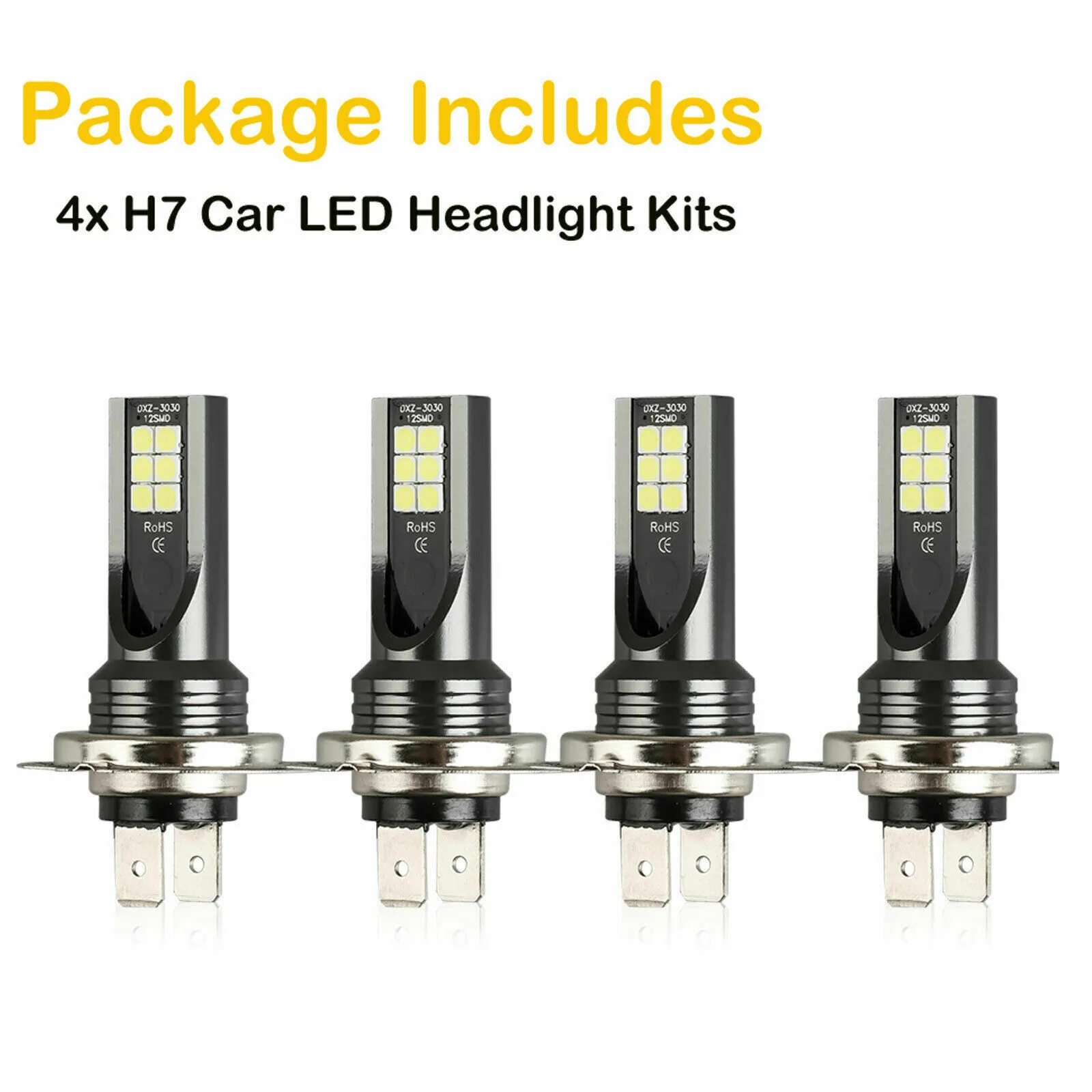 

14000LM/kit H7 Bulb 4x H7 + H7 Combo LED Fog Headlight Conversion IP68 Waterproof
