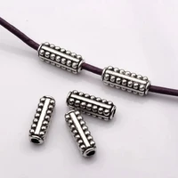 12 pcs alloy dots tube beads spacer for jewelry making bracelet necklace diy accessories d14