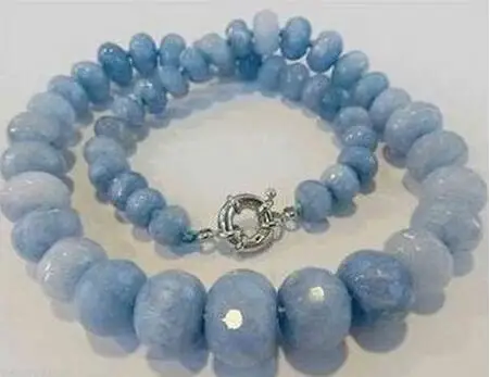 

Brazilian new Faceted Gem Abacus jade Beads Necklace 18INCH