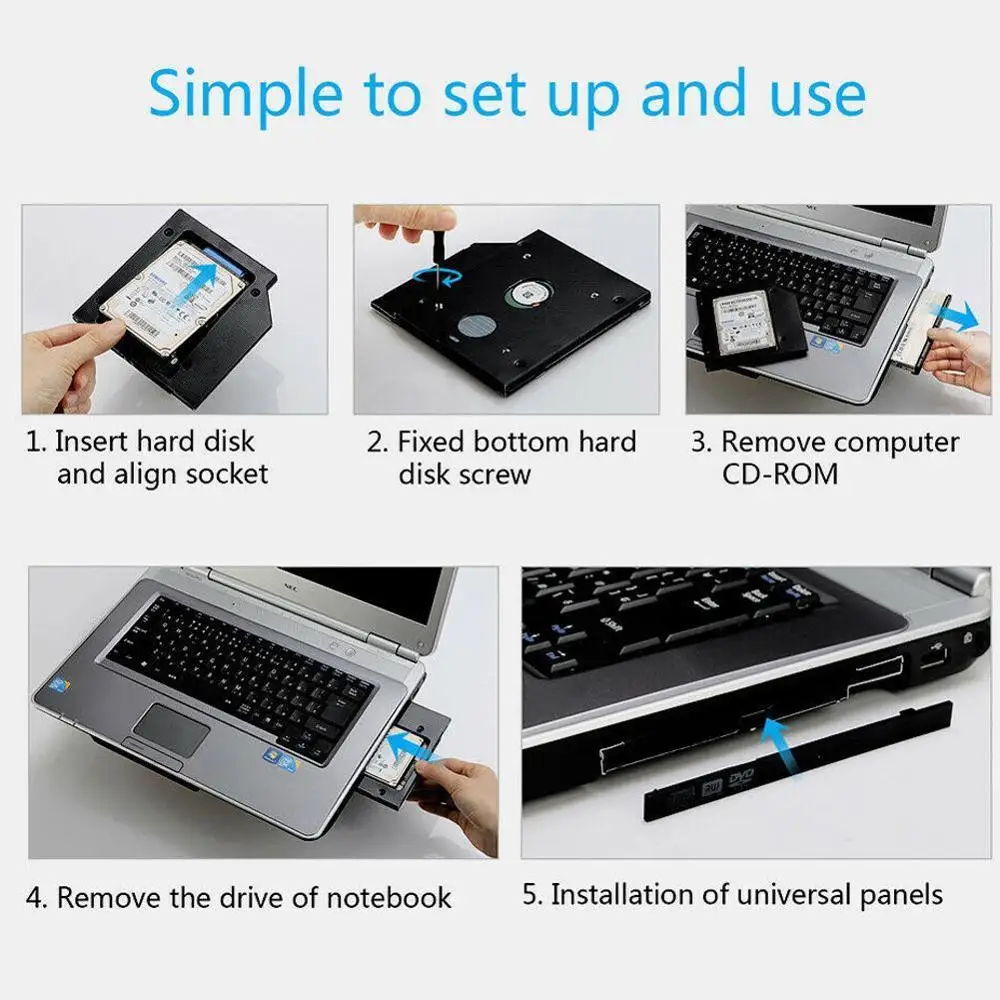 12 7 мм 2nd SATA жесткий диск HDD SSD Caddy адаптер IdeaPad G585 для Lenovo G570 G580 Tray G770 J7O0|Жёсткие диски
