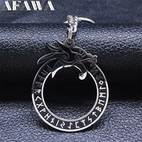 stainless steel viking divination letters dragon keyrings womenmen silver color keychain jewelry llaveros para hombre k3709s02