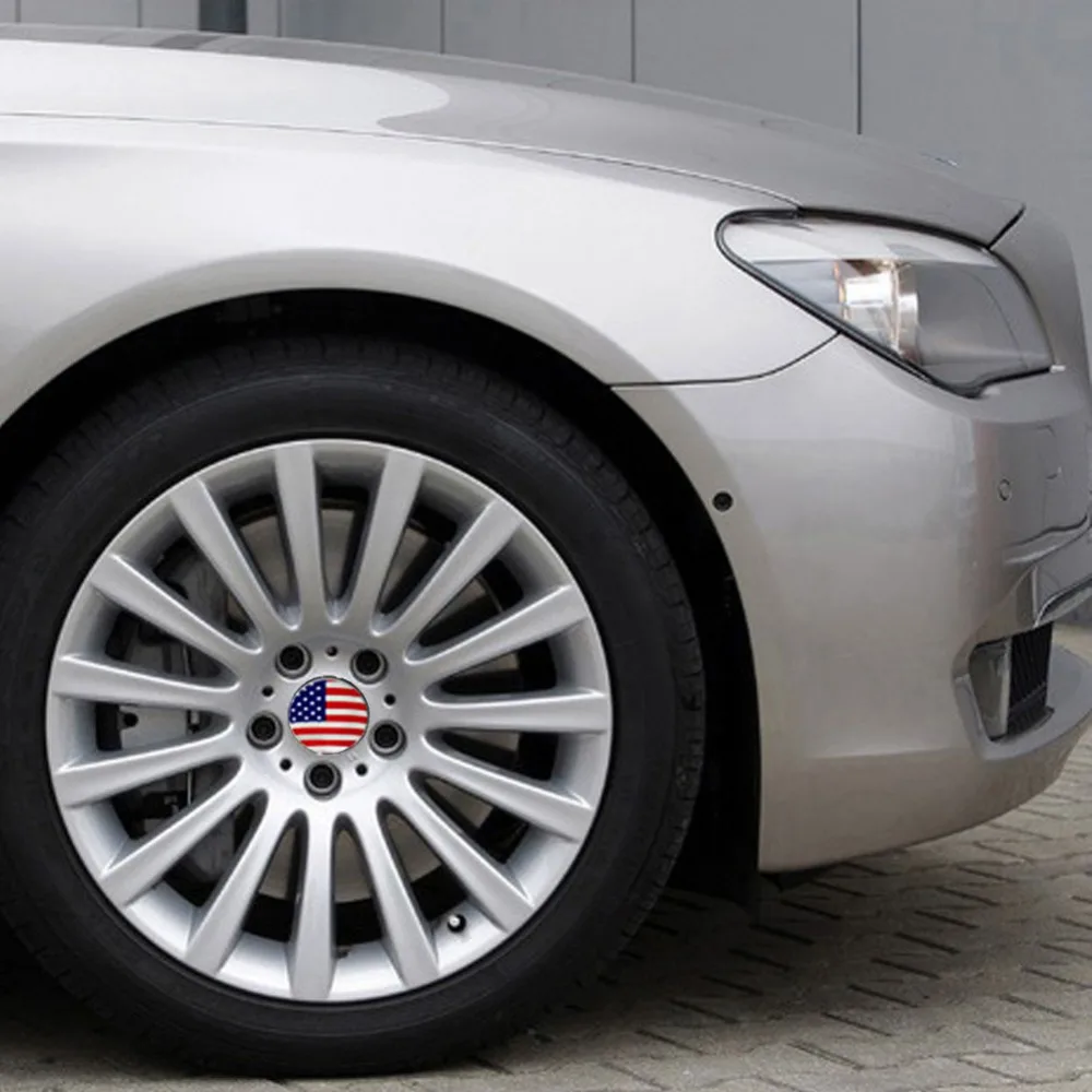 DSYCAR 4 шт./компл. 56 мм с изображением американского флага сплав Центральная втулка