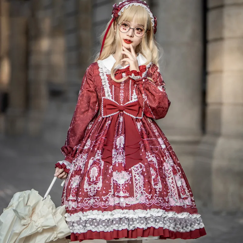 

Оригинальное платье лолиты, Женский костюм с длинным рукавом, платье, милое свободное платье, новое милое японское платье, Лидер продаж