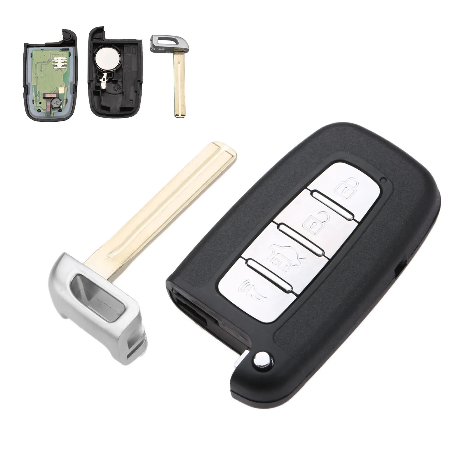 Yetaha 4 кнопки Smart Remote Key 433 МГц для VERACRUZ SANTA FE TUCSON ELANTRA GT ID46 чип SY5HMFNA04|Ключ от авто| |
