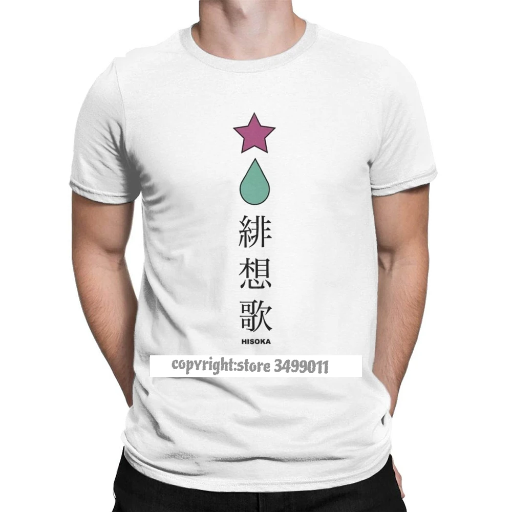 

Novelty Tee Shirt Men Round Collar Cotton Tshirt HXH Anime Tee Shirt Graphic Printed Tops