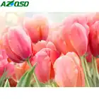 AZQSD Раскраска по номерам Цветок Набор для рисования по номерам Рисование холст ручная роспись домашний Декор подарок 50x40 см без рамки