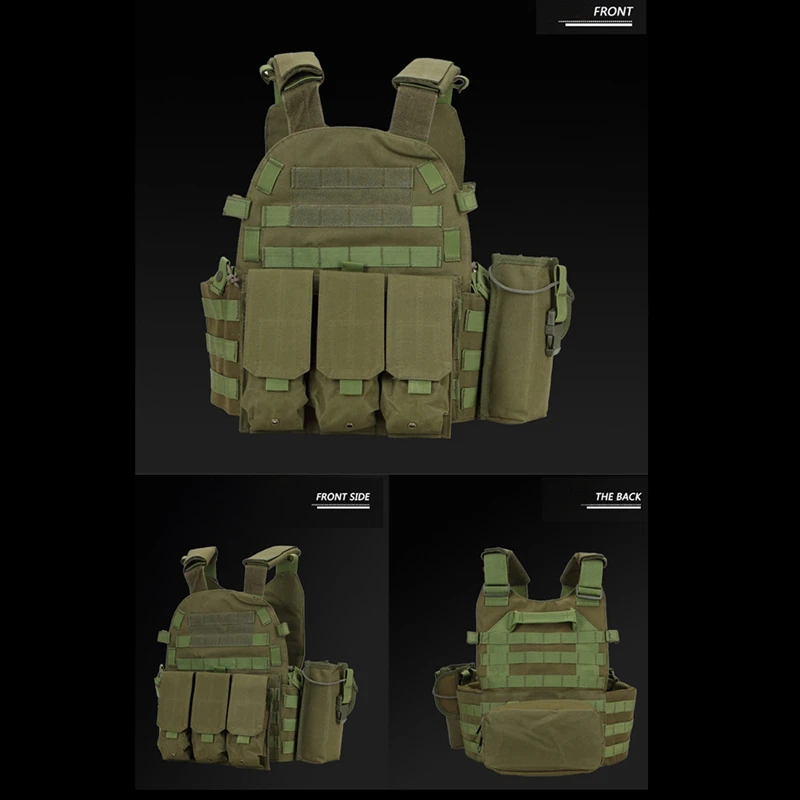 Камуфляжный модульный нейлоновый жилет Мультикам Molle тактические боевые жилеты