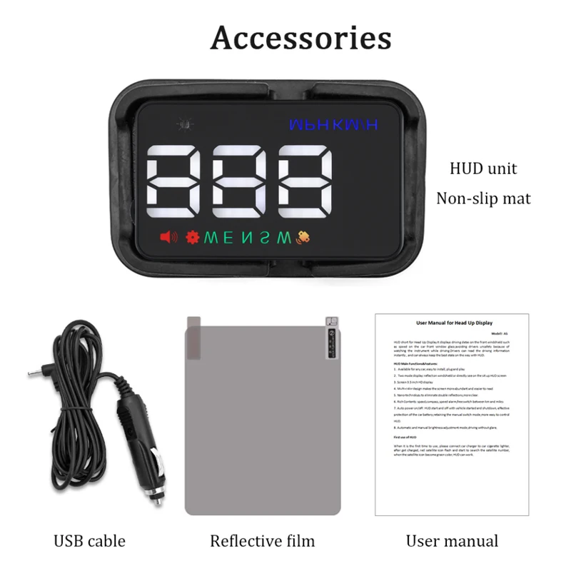 Автомобильный HUD GPS измеритель скорости цифровой дисплей с о головкой оповещение