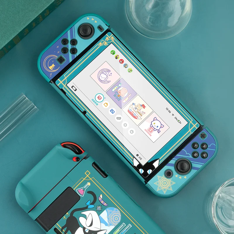 Жесткий чехол Geekshare для Nintendo Switch Shell Alchemy Cat Magic Potion Cartoon Fairy League|Запасные части| |