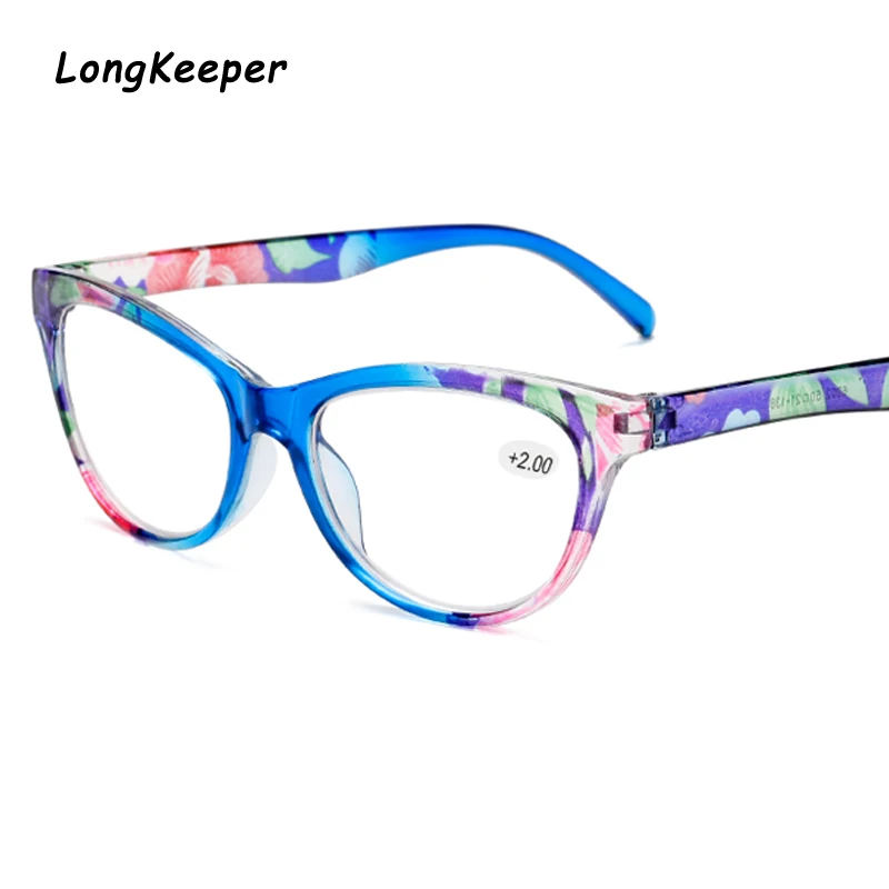 Очки для чтения кошачий глаз женские пресбиопические с прозрачными линзами