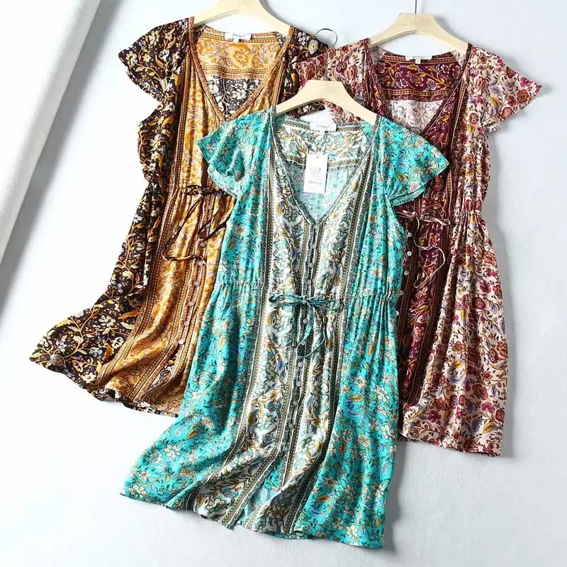 Цыганское Платье в стиле бохо коллекция 2020 года вискозные оранжевые летние