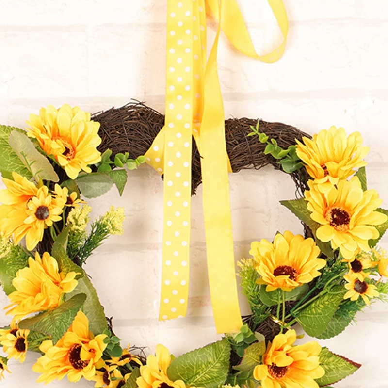 Лента венок из подсолнухов предметы интерьера на стену орнамент любовь | Дом и
